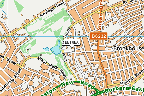 BB1 8BA map - OS VectorMap District (Ordnance Survey)
