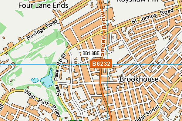 BB1 8BE map - OS VectorMap District (Ordnance Survey)