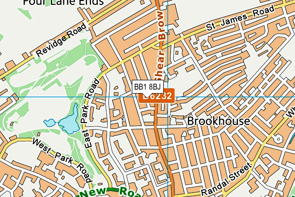 BB1 8BJ map - OS VectorMap District (Ordnance Survey)