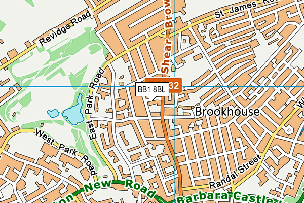 BB1 8BL map - OS VectorMap District (Ordnance Survey)