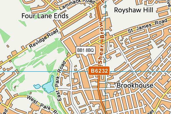 BB1 8BQ map - OS VectorMap District (Ordnance Survey)