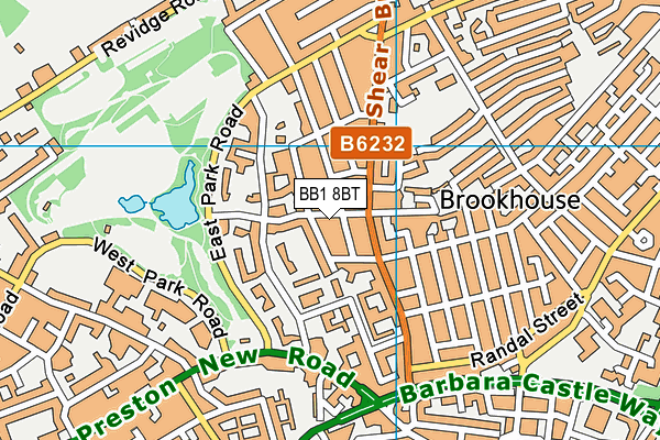 BB1 8BT map - OS VectorMap District (Ordnance Survey)