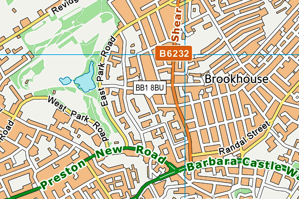 BB1 8BU map - OS VectorMap District (Ordnance Survey)