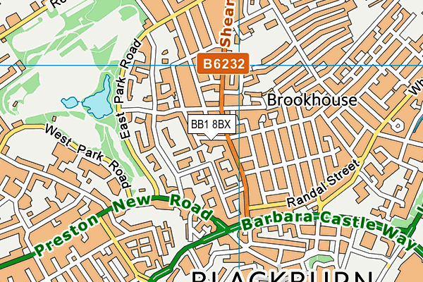 BB1 8BX map - OS VectorMap District (Ordnance Survey)