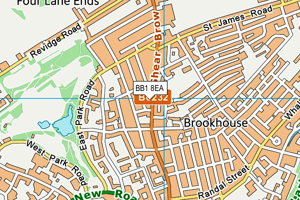 BB1 8EA map - OS VectorMap District (Ordnance Survey)