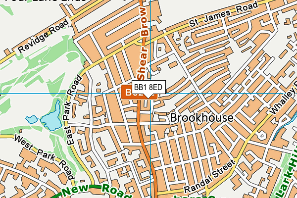 BB1 8ED map - OS VectorMap District (Ordnance Survey)
