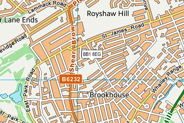 St James' Church of England Primary School Blackburn map (BB1 8EG) - OS VectorMap District (Ordnance Survey)