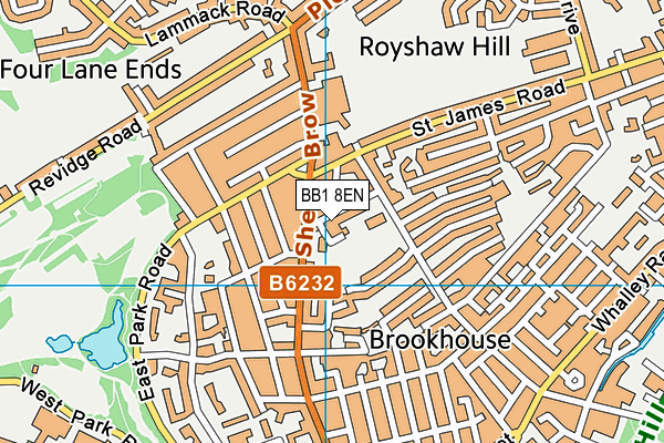 BB1 8EN map - OS VectorMap District (Ordnance Survey)