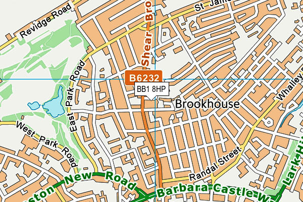 BB1 8HP map - OS VectorMap District (Ordnance Survey)
