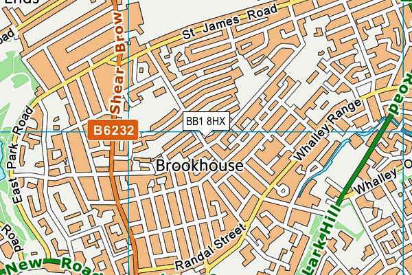 BB1 8HX map - OS VectorMap District (Ordnance Survey)