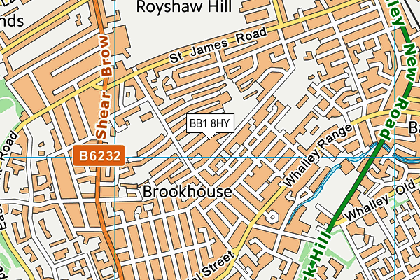 BB1 8HY map - OS VectorMap District (Ordnance Survey)