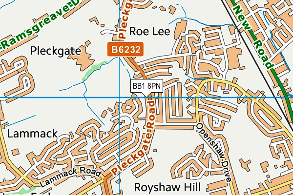 BB1 8PN map - OS VectorMap District (Ordnance Survey)