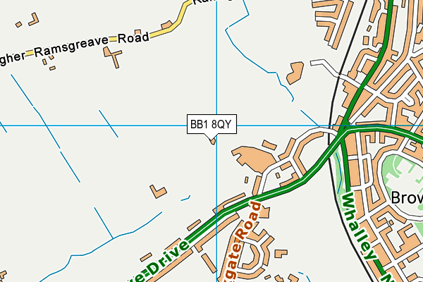BB1 8QY map - OS VectorMap District (Ordnance Survey)