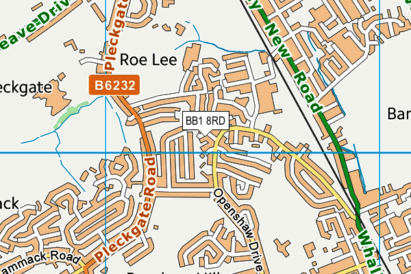BB1 8RD map - OS VectorMap District (Ordnance Survey)