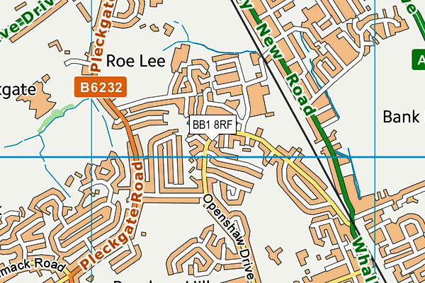 BB1 8RF map - OS VectorMap District (Ordnance Survey)