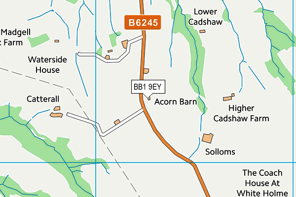 BB1 9EY map - OS VectorMap District (Ordnance Survey)