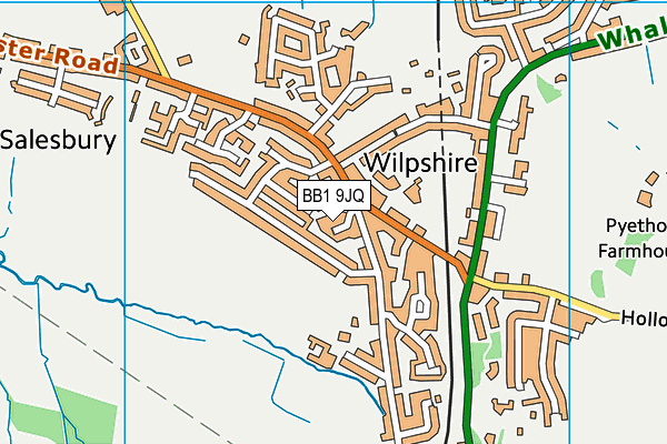 BB1 9JQ map - OS VectorMap District (Ordnance Survey)