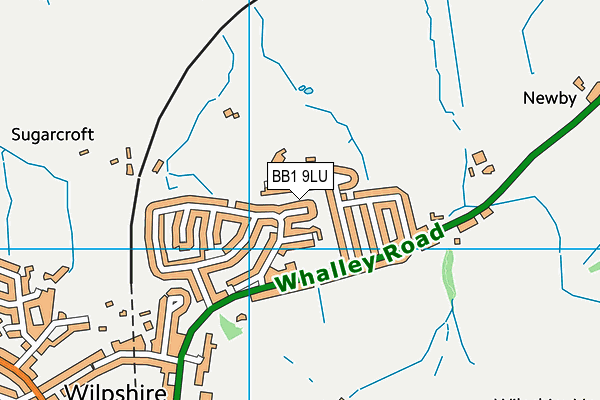BB1 9LU map - OS VectorMap District (Ordnance Survey)