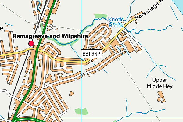 BB1 9NP map - OS VectorMap District (Ordnance Survey)
