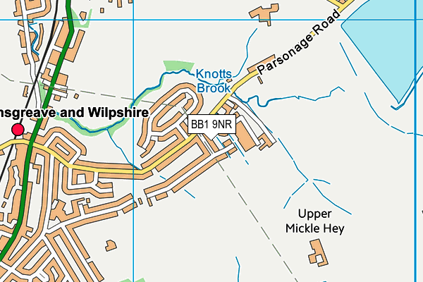 BB1 9NR map - OS VectorMap District (Ordnance Survey)
