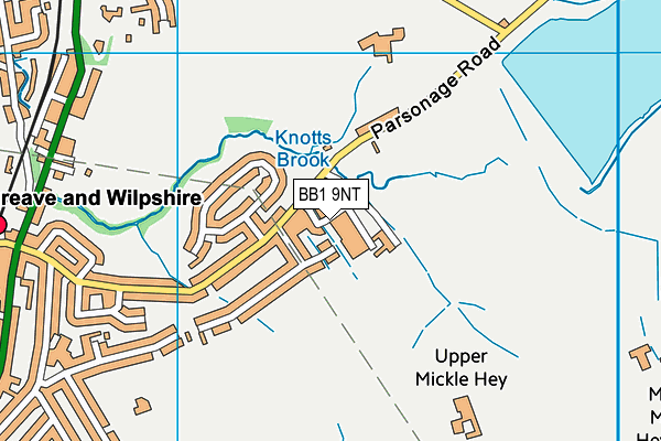 BB1 9NT map - OS VectorMap District (Ordnance Survey)