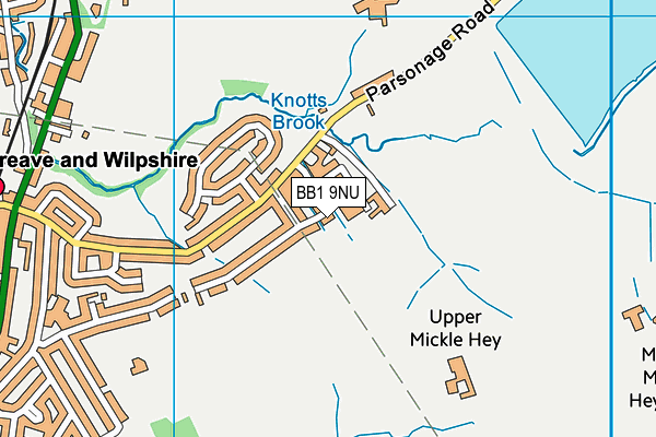 BB1 9NU map - OS VectorMap District (Ordnance Survey)