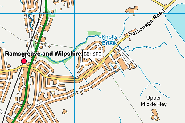BB1 9PE map - OS VectorMap District (Ordnance Survey)