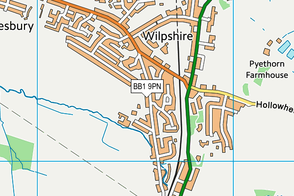 BB1 9PN map - OS VectorMap District (Ordnance Survey)