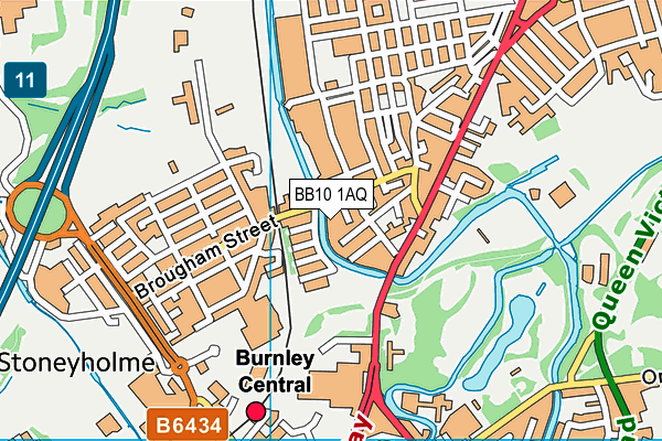 BB10 1AQ map - OS VectorMap District (Ordnance Survey)