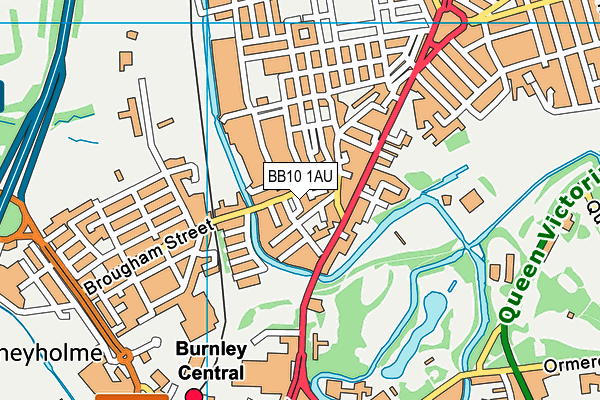 BB10 1AU map - OS VectorMap District (Ordnance Survey)
