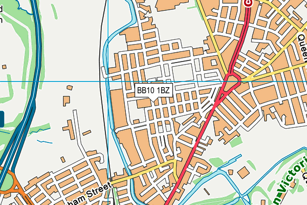 BB10 1BZ map - OS VectorMap District (Ordnance Survey)