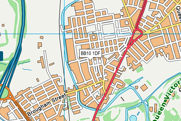 BB10 1DF map - OS VectorMap District (Ordnance Survey)
