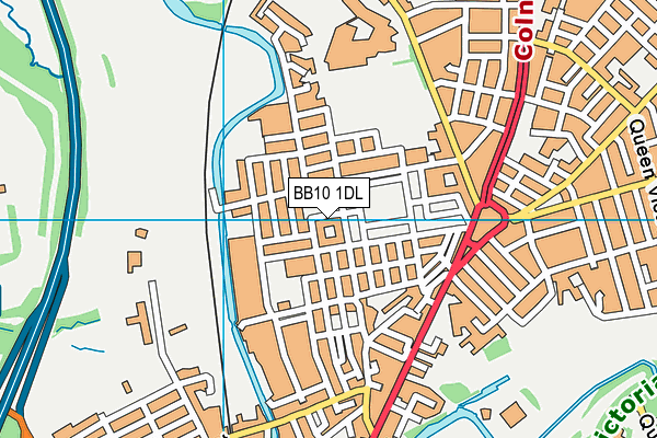BB10 1DL map - OS VectorMap District (Ordnance Survey)