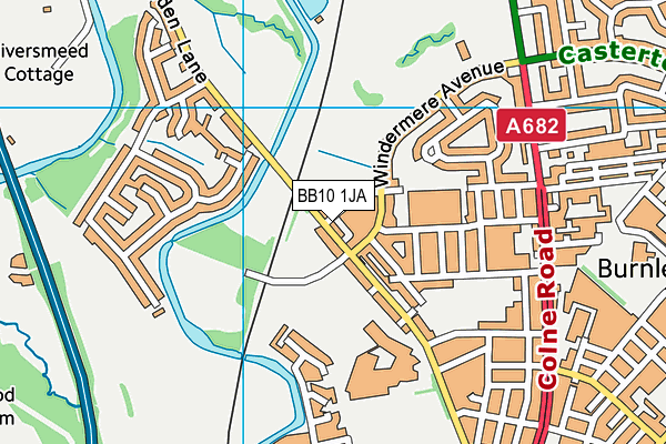 BB10 1JA map - OS VectorMap District (Ordnance Survey)