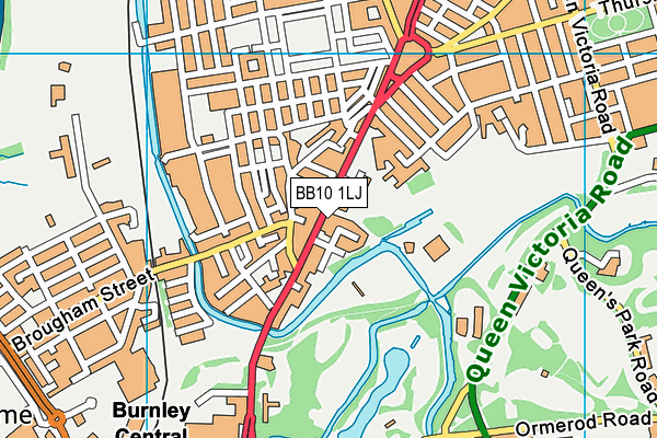 BB10 1LJ map - OS VectorMap District (Ordnance Survey)