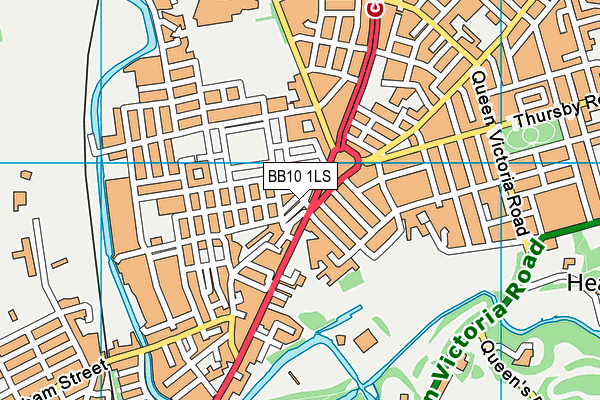 BB10 1LS map - OS VectorMap District (Ordnance Survey)