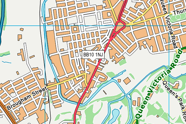 BB10 1NJ map - OS VectorMap District (Ordnance Survey)