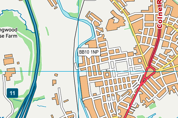 BB10 1NP map - OS VectorMap District (Ordnance Survey)