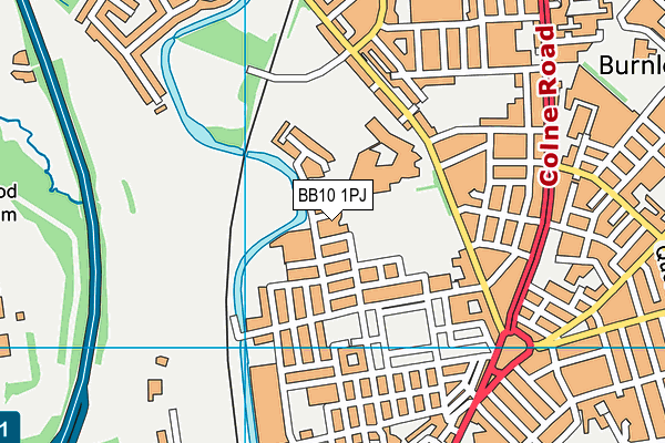 BB10 1PJ map - OS VectorMap District (Ordnance Survey)