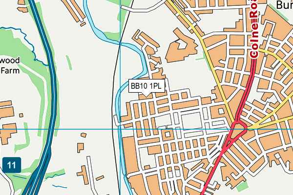 BB10 1PL map - OS VectorMap District (Ordnance Survey)