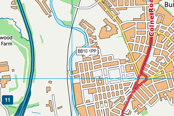 BB10 1PP map - OS VectorMap District (Ordnance Survey)