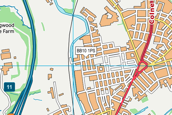 BB10 1PS map - OS VectorMap District (Ordnance Survey)