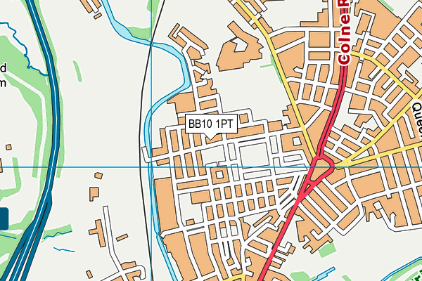 BB10 1PT map - OS VectorMap District (Ordnance Survey)