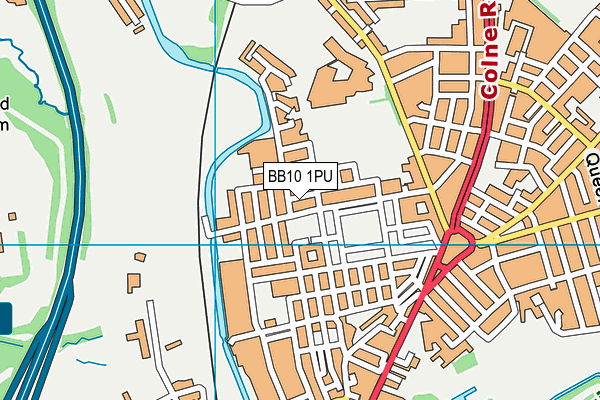 BB10 1PU map - OS VectorMap District (Ordnance Survey)