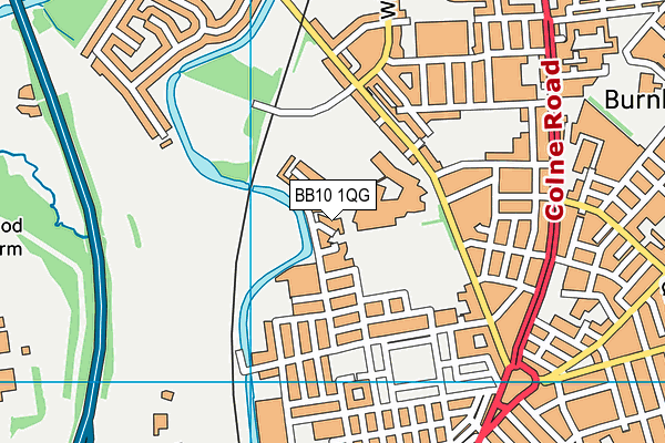 BB10 1QG map - OS VectorMap District (Ordnance Survey)