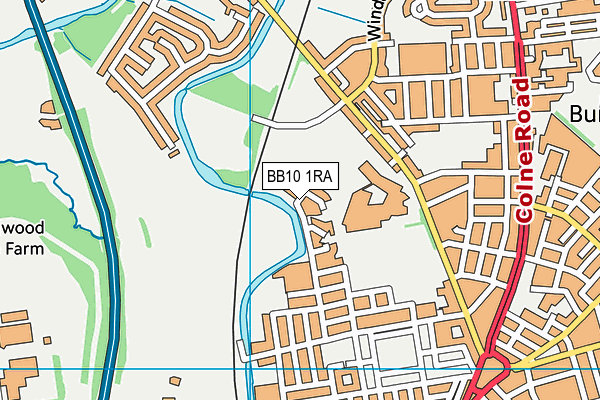 BB10 1RA map - OS VectorMap District (Ordnance Survey)