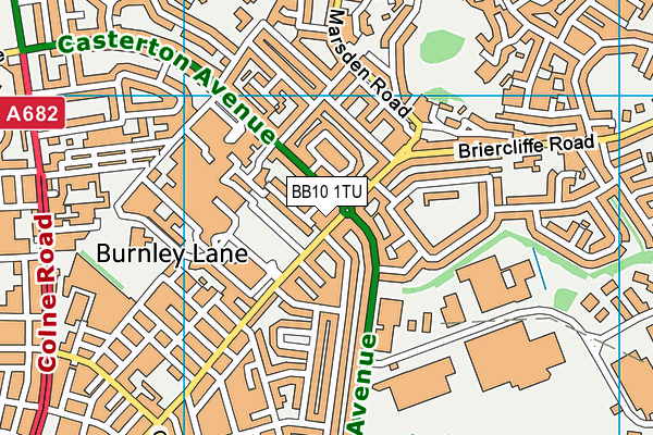 BB10 1TU map - OS VectorMap District (Ordnance Survey)