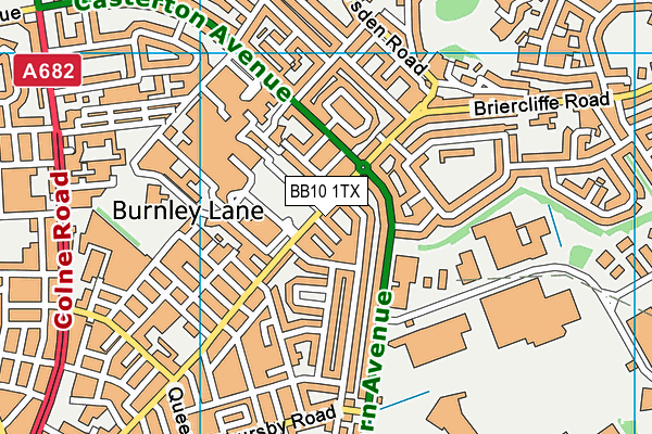 BB10 1TX map - OS VectorMap District (Ordnance Survey)