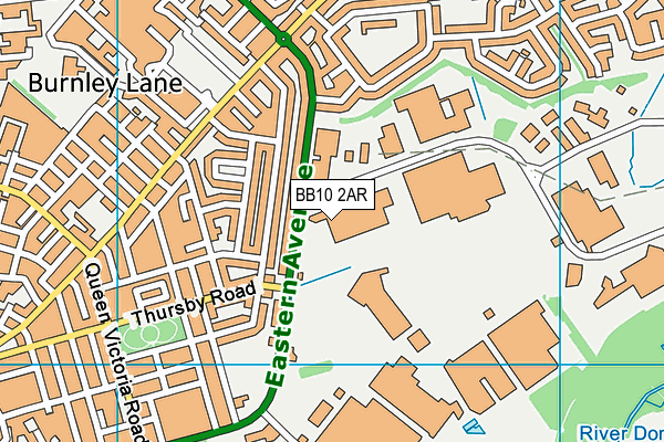 BB10 2AR map - OS VectorMap District (Ordnance Survey)