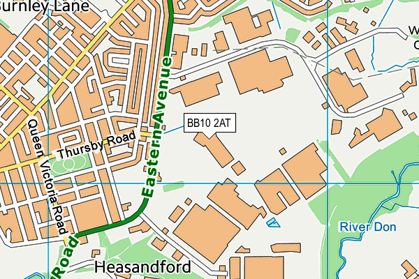 Sir John Thursby Community College (Closed) map (BB10 2AT) - OS VectorMap District (Ordnance Survey)